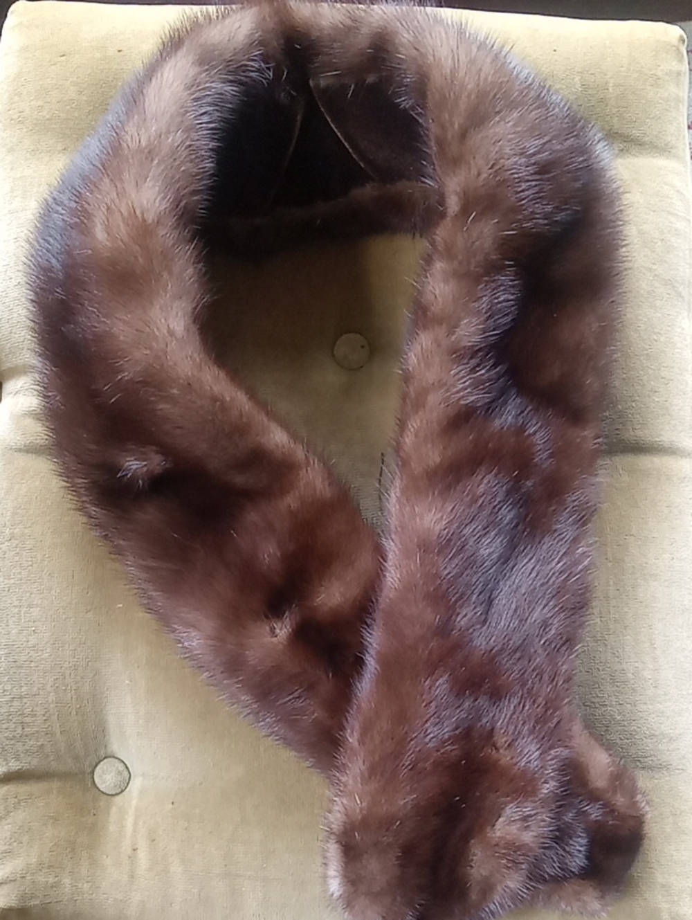 Vintage Brown Fur Stole Scarf